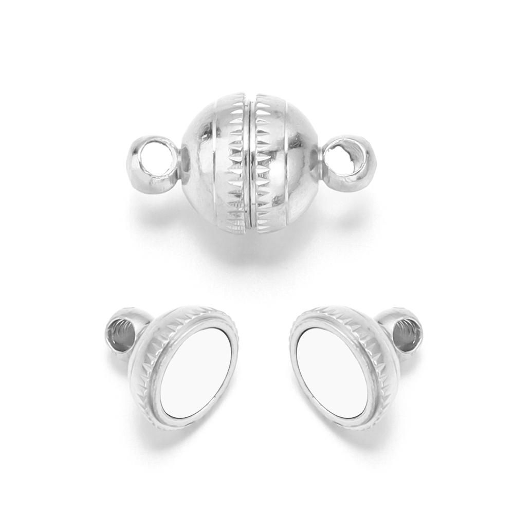 5pcs/Lot Round Strong Magnetic Clasps for For Jewelry Making End Chain Buckle Hook Clasps Connector DIY Bracelets Necklace