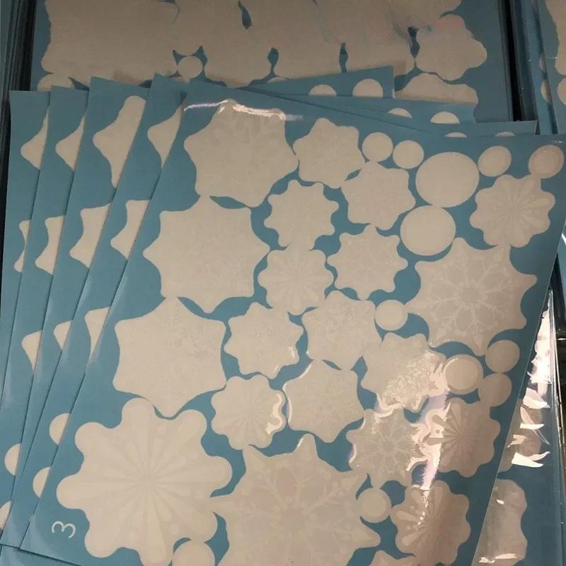 Рождественская снежинка наклейка на стекло Санта-Клаус домашний декор украшения окна электростатические зимние плакаты новогодняя наклейка