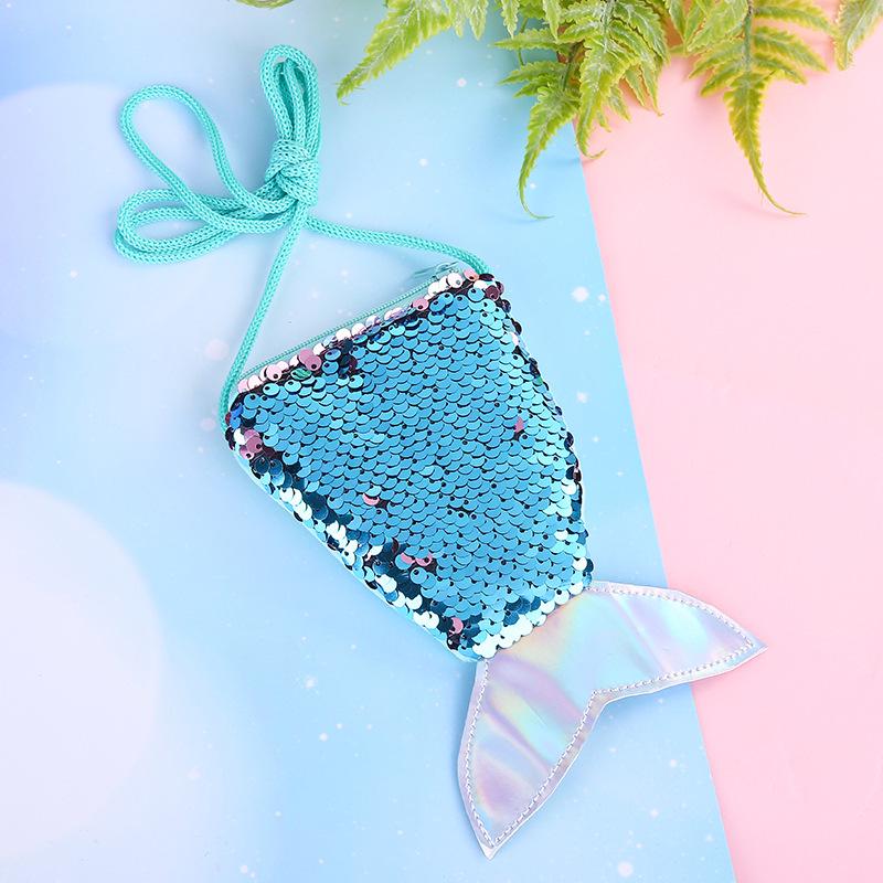 Mermaid Glitter Coin Purse - Children's Crossbody Bag & Women's Shoulder Bag
