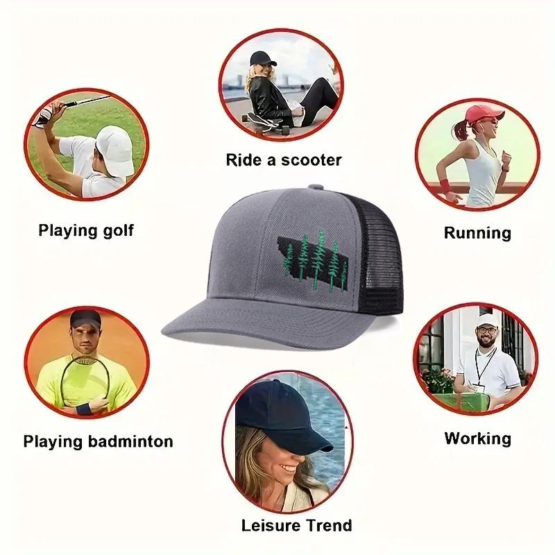 2pcs Embroidered Camouflage Baseball Cap Cross Pendant Necklace Set Men's Women's Sports Versatile Fashion Leisure Sun Hat Duck Tongue Cap