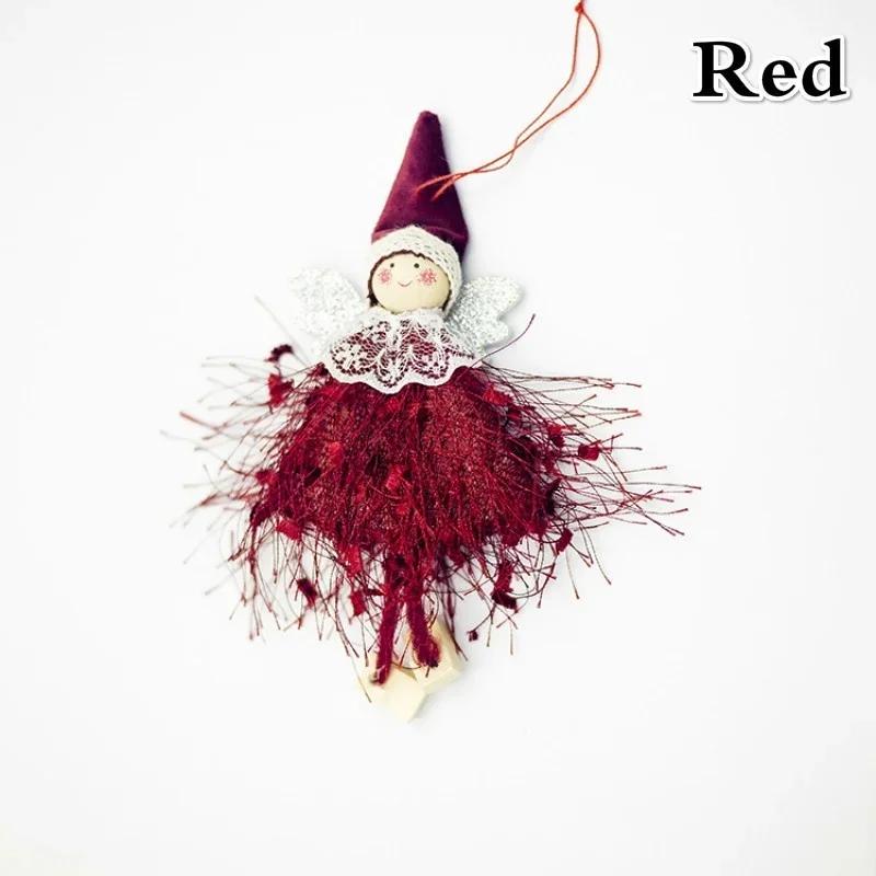 Рождественские украшения Подвеска Креативная Милая Кукла Ангела Кружевная Подвеска Украшение Окна Рождественская Елка Комната Предметы Домашнего Хозяйства
