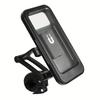 Waterproof Motorcycle Phone Mount, 360° Adjustable Bike Handlebar Holder for Smartphones with Anti-Shock for Navigation