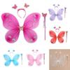 Dressing Up Kids Butterfly Headband Wings Party Props Glitter Butterfly DIY Fairy Wing  Girls