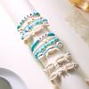 Colorful Ocean Style Hand Chain Sweet Bohemia Bracelet Set Vintage Starfish Shell Bracelet  Beach