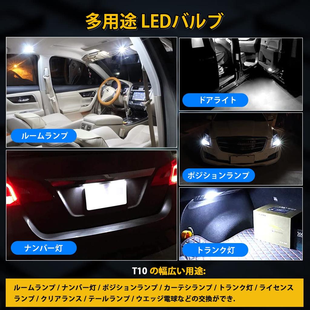 Светодиод T10, Белый, Взрывной свет, Встроенный канселлер, Габаритный огонь, Подсветка номера, Салонный свет, Тяжелый