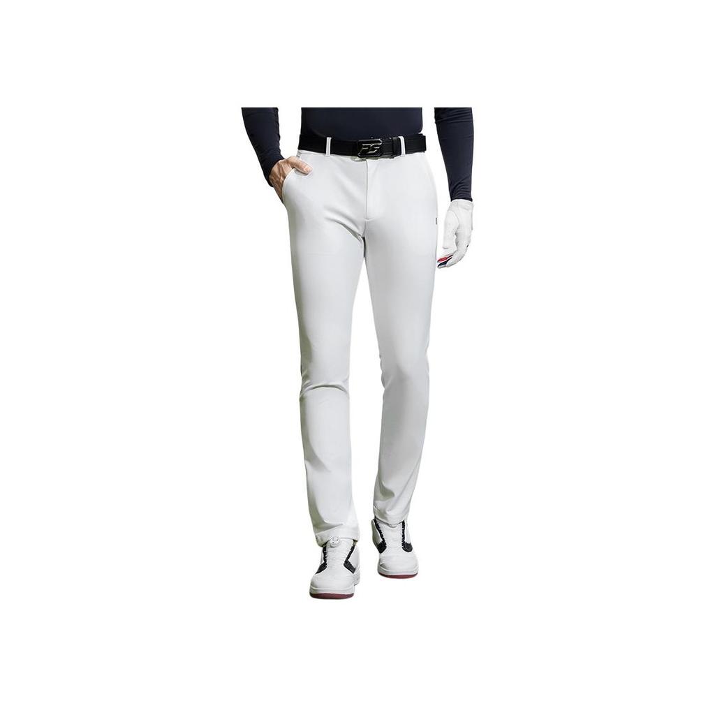 Fila Брюки мужские повседневные из ткани элитного плетения серии Golf прямого кроя, однотонные, цвет нефритово-белый A11M415804F-WT