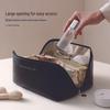 Large Capacity PU Leather Portable Cosmetic Bag for Travel and Business Trips - Perfect for Skin Care, Cosmetics, and Underwear Storage.