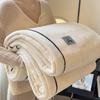 Белый вязаный бархатный плед Мягкий, приятный к коже, теплый флисовый плед Всесезонное многофункциональное стеганое одеяло для сна, дивана