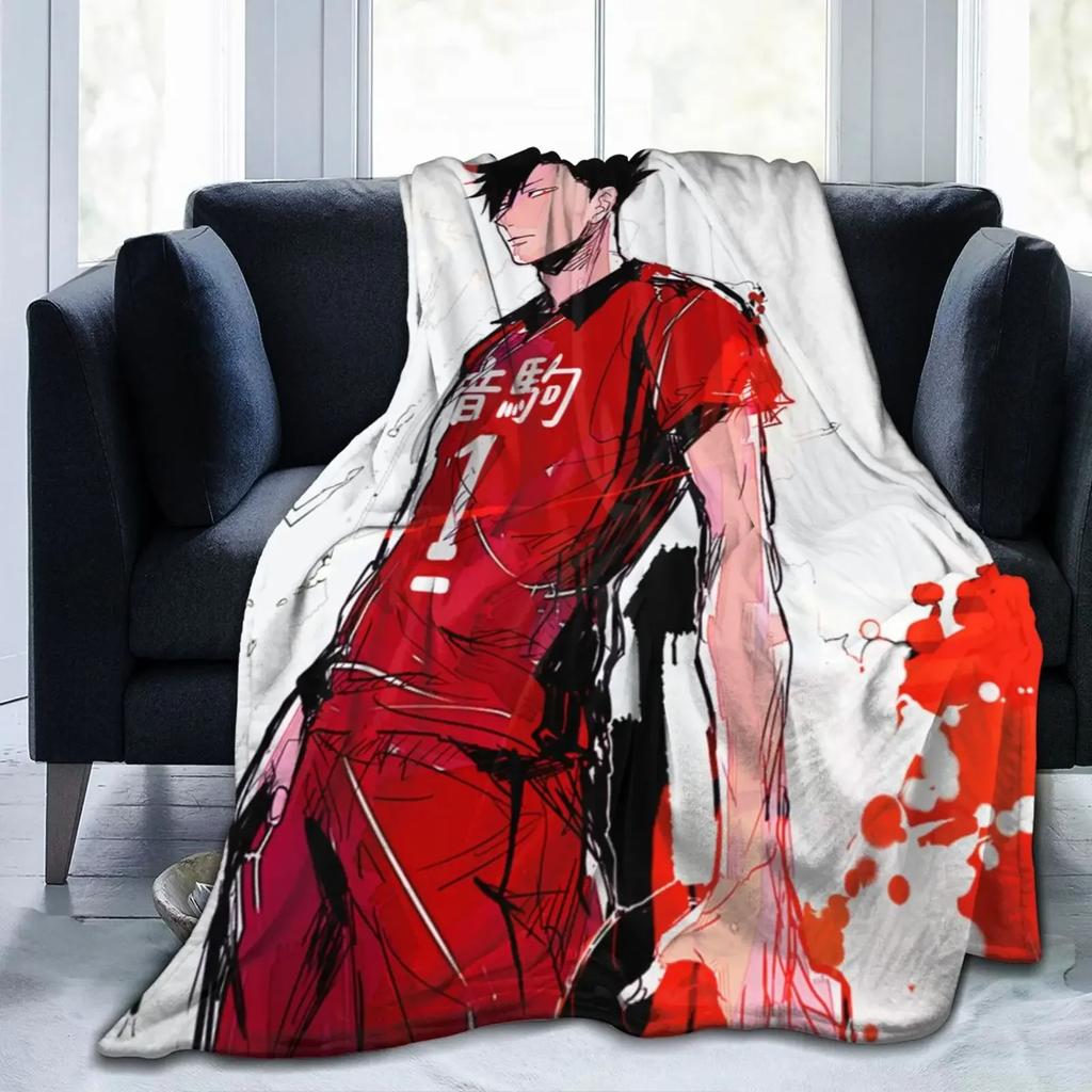 Super Soft Light Weight Throw Blanket Tetsuro Kuroo Haikyuu Summer Quilt for Bed Couch Sofa