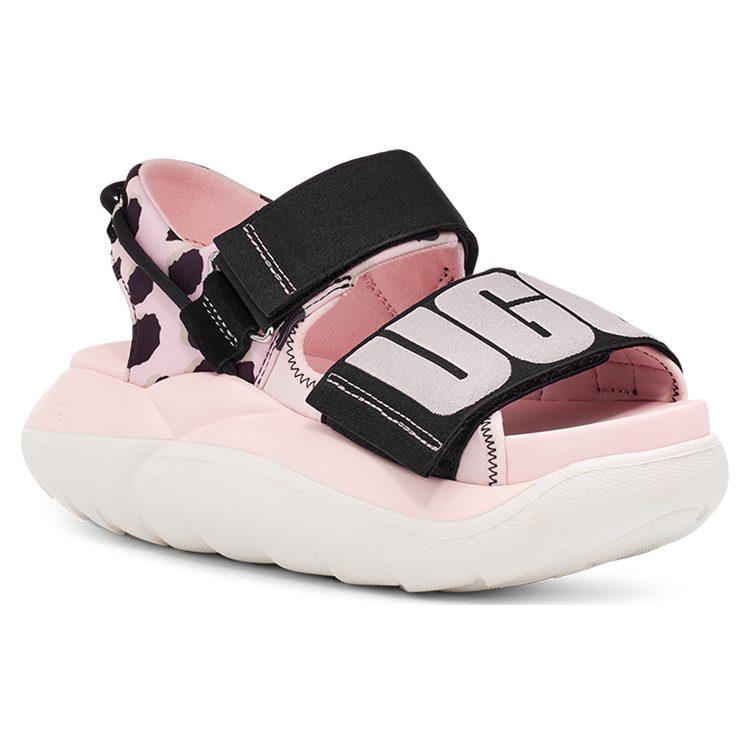UGG LA Cloud Collection Модная женская сандалия из спилкованной кожи Коровья Розовый 1126951-PPBK