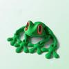 Симуляция 3D-печати Древесная лягушка Подвижные суставы Украшения лягушки Кухня Домашнее украшение Офис Животное Настольная игрушка Магнит на холодильник