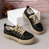 Spring New Canvas Shoes Women Flat Sports Leisure Women Shoe Soft Bottom Comfortable Black Cloth Shoes Sneakers 40