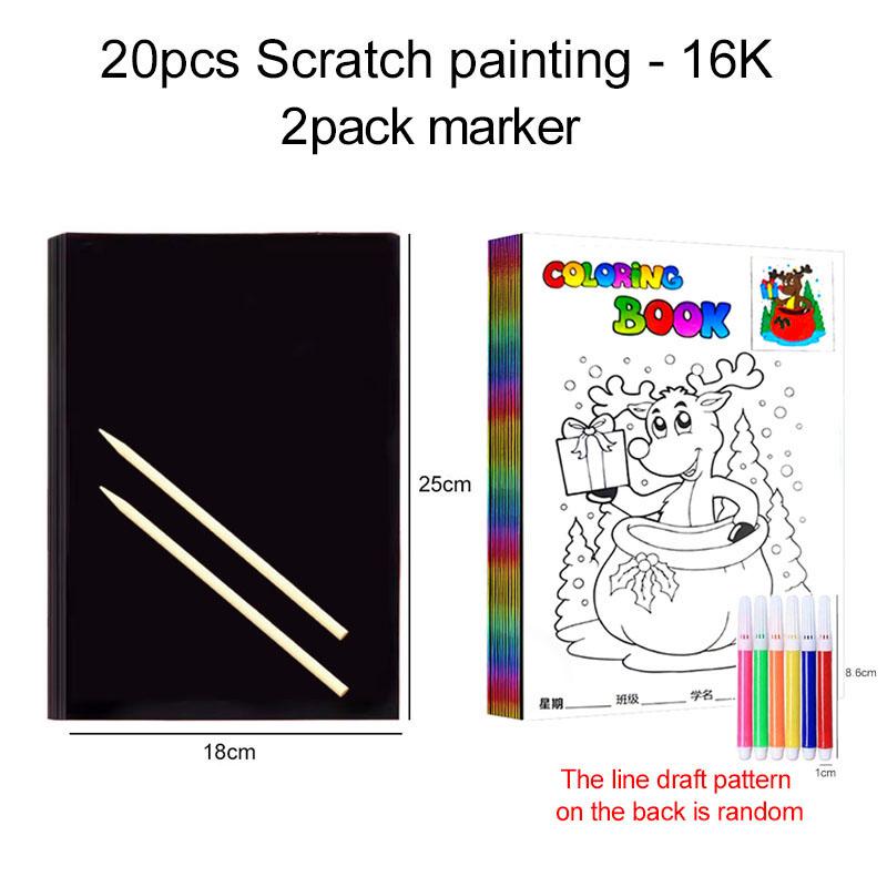 10/20 шт. Цветная бумага для скретчинга 16K Радужная Многофункциональная Скретч/Акварельная живопись Искусство Класс Живописи Учебные инструменты TMZ
