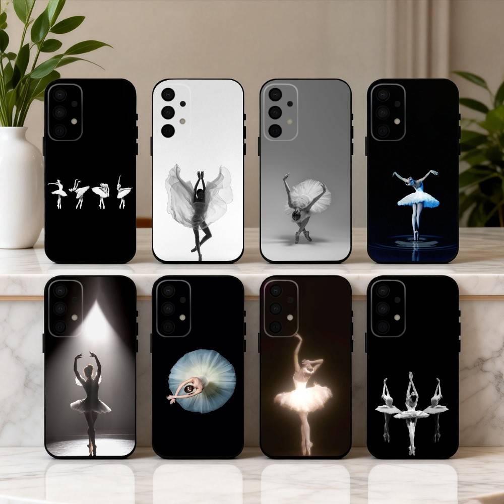B-Ballerina Art B-Ballet Чехол для телефона Samsung Galaxy A73, A72, A71, A70, A53, A52, A51, Мягкий силиконовый черный чехол