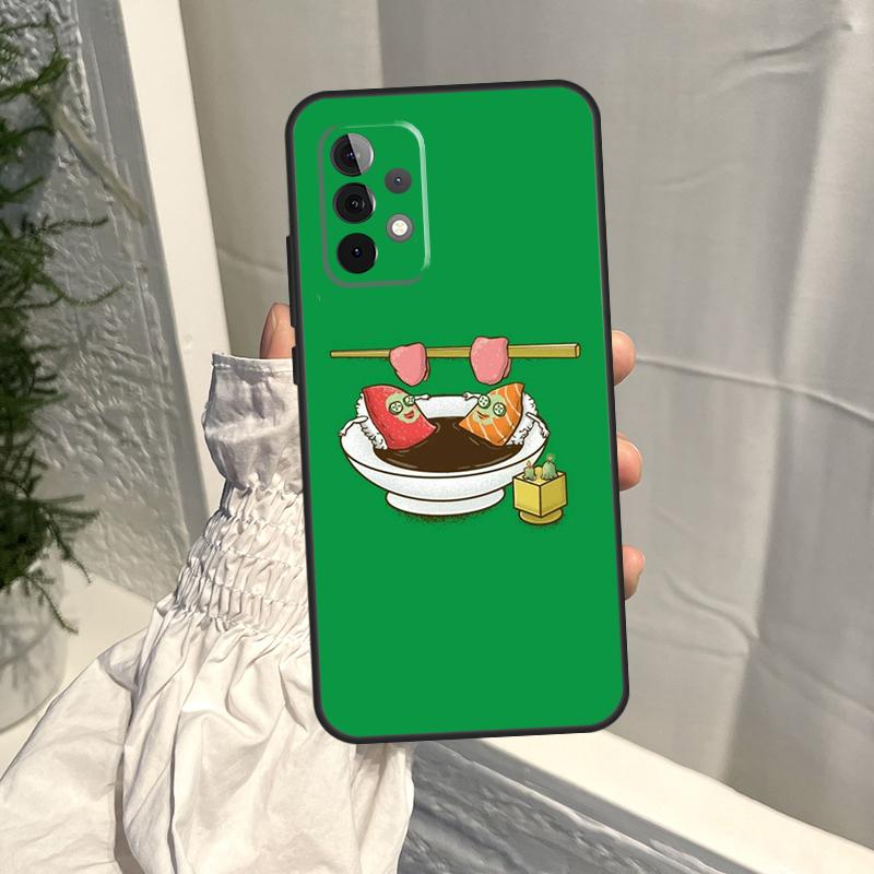 Японский кейс для еды суши для Samsung Galaxy A56 A36 A16 A06 A54 A34 A14 A13 A53 A12 A22 A32 A52 A35 A15 A55 A17