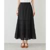 ROPE' PICNIC Women's Cotton Voile Tiered Skirt Lightweight Casual Summer Long Skirt Black Free Size GDC16110