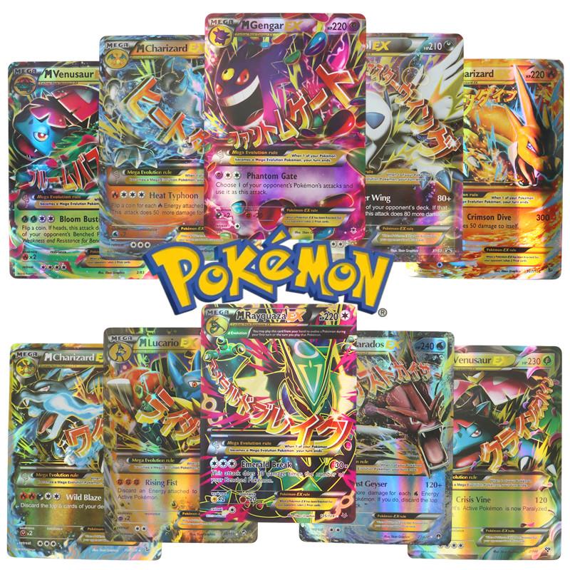 60/100Pcs English Cards Shining MEGA GX Vmax TAG EX Vstar V Collection Cards Toys Children Gift