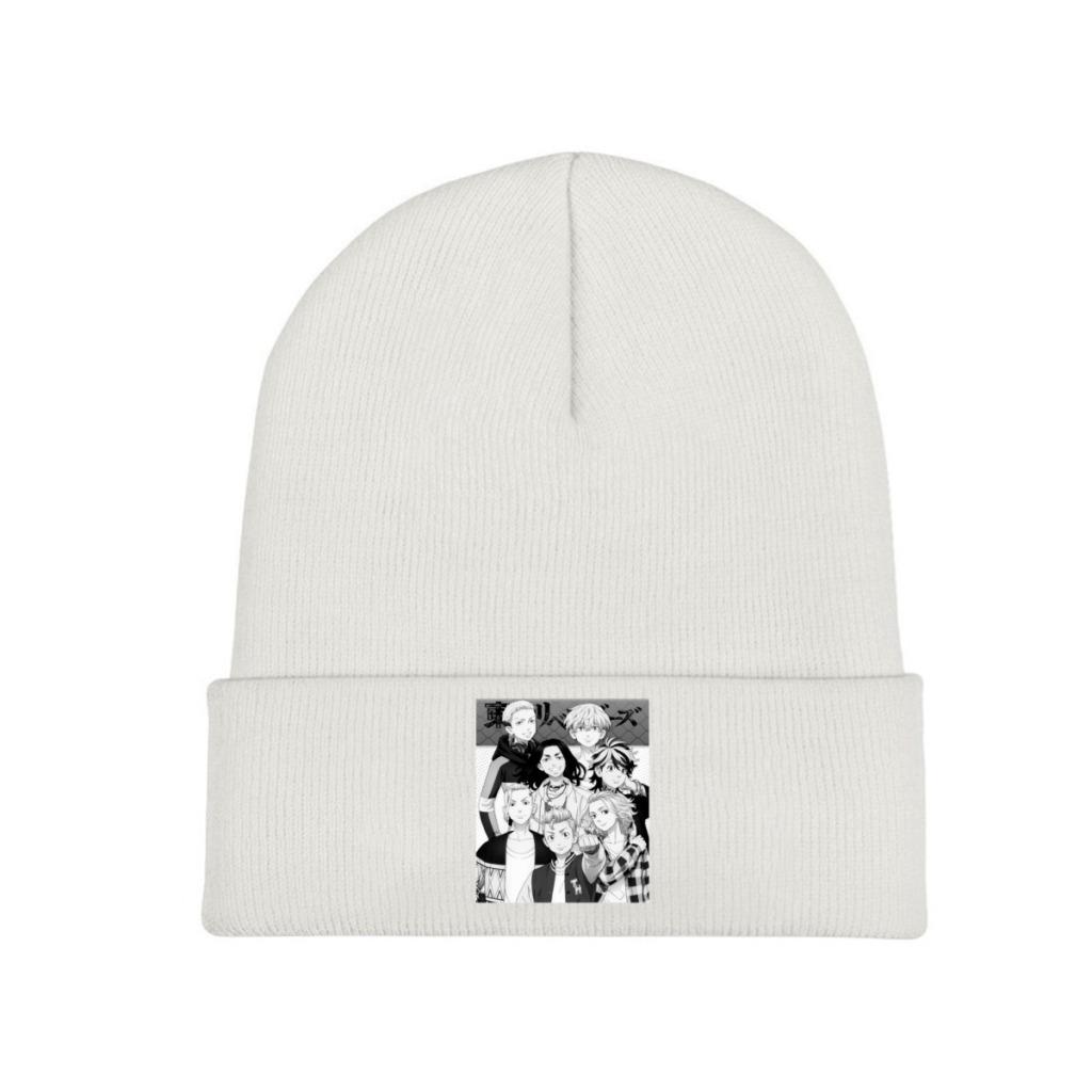 Tokyo Revengers Knitted Hat Women's Unisex's Beanie Winter Hat Manga Anime Warm Melon Cap