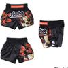 Skull Rose Flower Muay Thai MMA UFC Martial Arts Shorts Pants Kickboxing Boxing Fight Unisex Men Women Kid Quick Dry Print Elastic Polyester Training