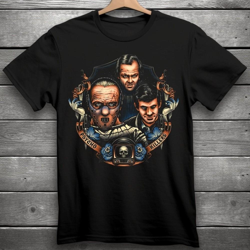Футболка Psycho Killers Черная S3XL Ганнибал Лектер Норман Бейтс Джек Торренс Унисекс Футболка