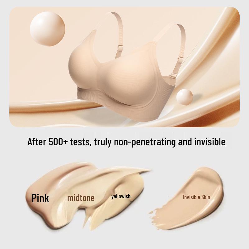 Changjie Recommended: Shu Chang Women's Invisible Seamless Bra - Light, Breathable, and Nude Tone.