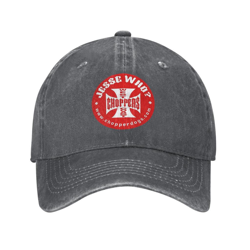 Personalized West Coast Iron Cross Choppers Denim Cap Casual Baseball Caps Adjustable Hat Summer Unisex Baseball Hats