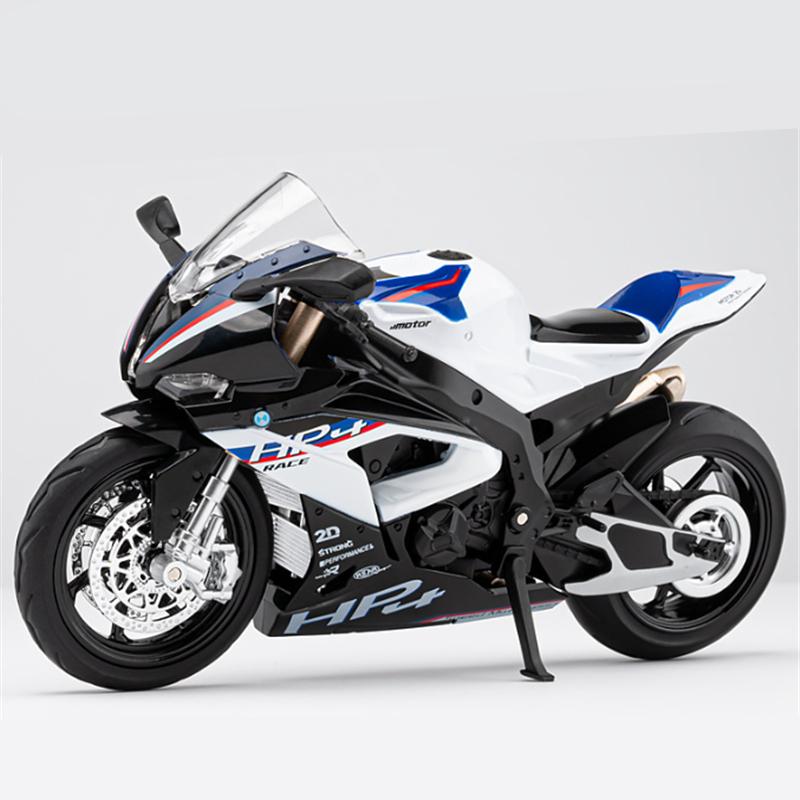 1:12 S1000Rr Hp4 Race Сплав Роскошный Спортивный Мотоцикл Модель Литьевой Металл Дорожный Гонщик Модель Мотоцикла Звук Свет Детский Подарок