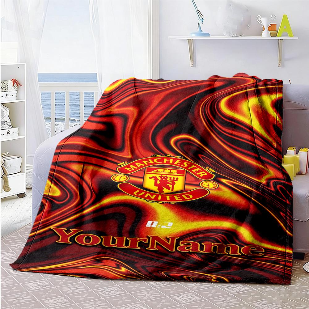 Manchester Personalized Name Blanket Gift Personalized Blanket Soft Warm Cozy Throw For Livingroom Bed Couch Bedding Four Seasons Universal