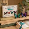 Beaded Animal Figurines 3D Butterfly Craft Kit, Tiny DIY Handmade Art Set Kit with Instruction, Cute 4-Pack Butterflies Beadwork for Beginners,