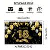 One item a background cloth for the 18th birthday party black and gold 18th birthday decorations