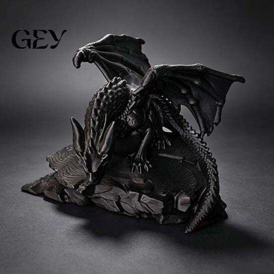 Fantasy Dragon Figurine for Desktop 3D Printed Rock Statue, Figurine, Gothic Sturdy Base Ornament Bookshelf Decor, Collectible Ornament, Gift