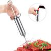 Инжектор для маринада для мяса, нержавеющая сталь 304, 3 иглы, приправа для соуса, барбекю, курильщика, гриль, зверь, индейка