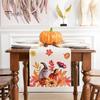 Дорожка для стола на День благодарения с принтом тыквы и подсолнуха, устойчивая к пятнам, многоразовая защита стола, украшение для банкета и выпускного в отеле