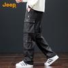 JEEP Men's Multi-Pocket Straight-Leg Cargo Pants