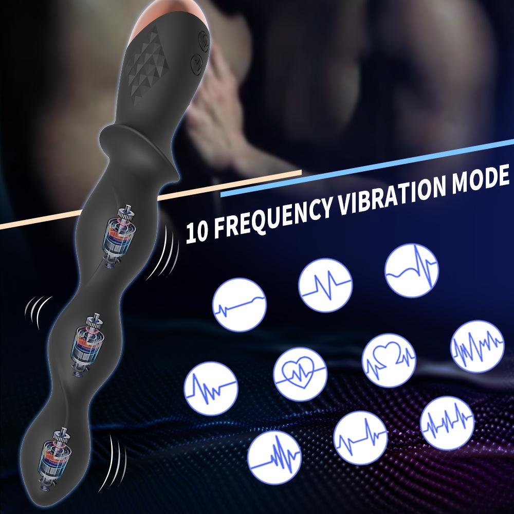 10-Speed Vibrating Anal Beads – Electric Butt Plug for Women, Anal Stimulation Toy, Adult Sex Toy for Pleasure