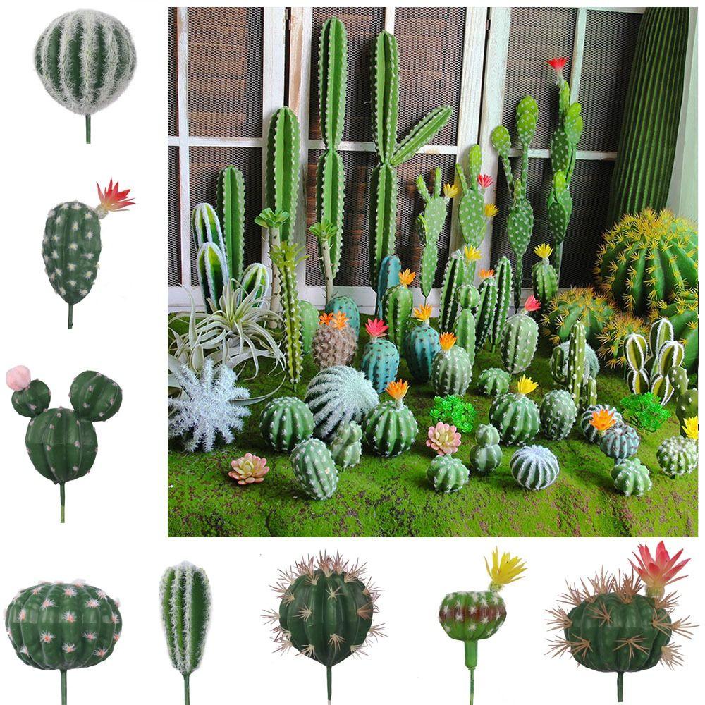 Реалистичный имитация кактуса Милые искусственные растения кактуса Искусственный кактус в горшке для офиса