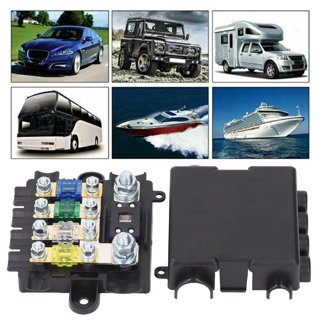 5-позиционный предохранительный блок 12 В 24 В, держатель блока предохранителей для распределения питания с предохранителями 30 А, 60 А, 80 А, 100 А, 250 А