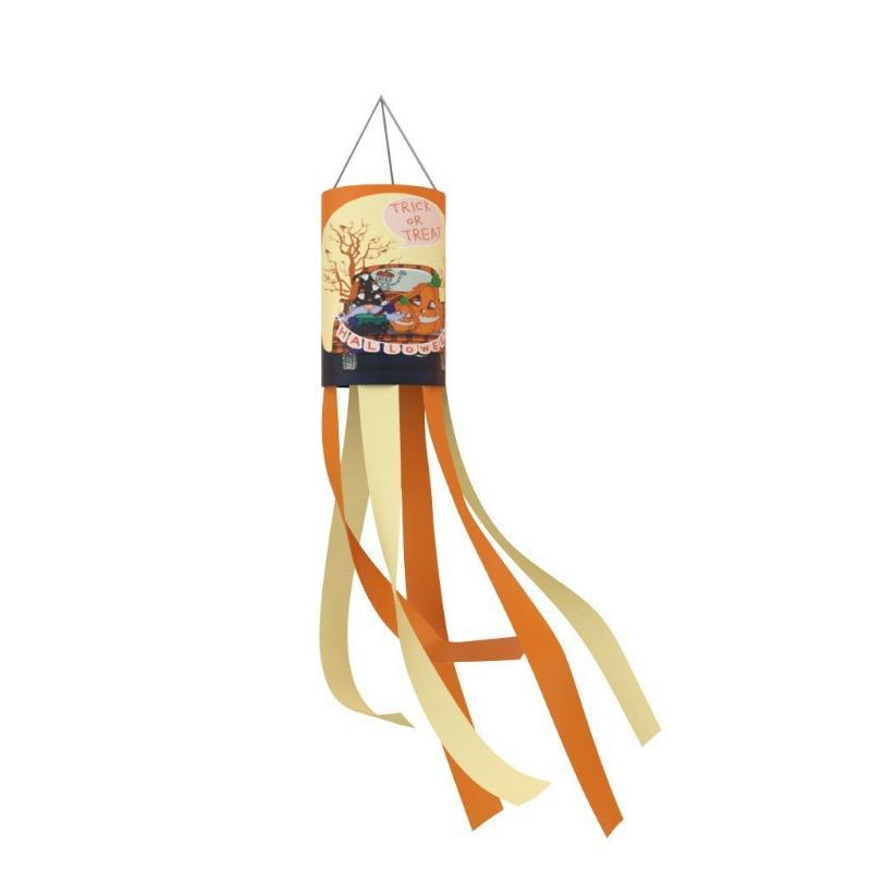 1 шт. Хэллоуинский флюгер-призрак, флаг, полиэстер, подвесной, садовое украшение для фестиваля, вечеринки, флюгер-баннер, садовое украшение
