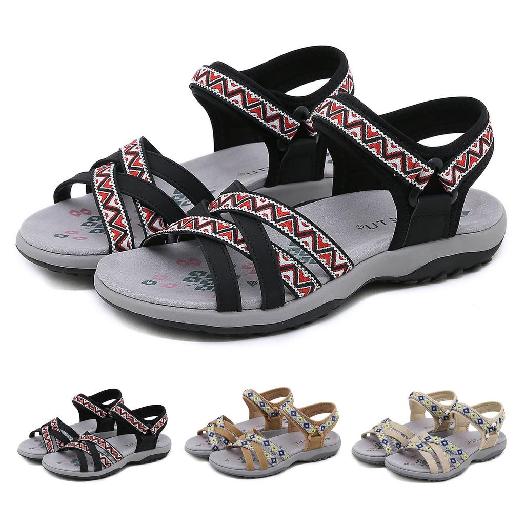 Легкие женские дорожные сандалии Женские походные сандалии Спортивные сандалии Ремешки с регулируемыми крючками Поддержка свода стопы Пляжные сандалии