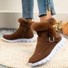 Fashion Plus Size 43 Women's Winter Boots 2025 New Outdoor Short Plush Warm Ankle Boots Botines Mujer Casual Side Zipper Flat Snow Boots