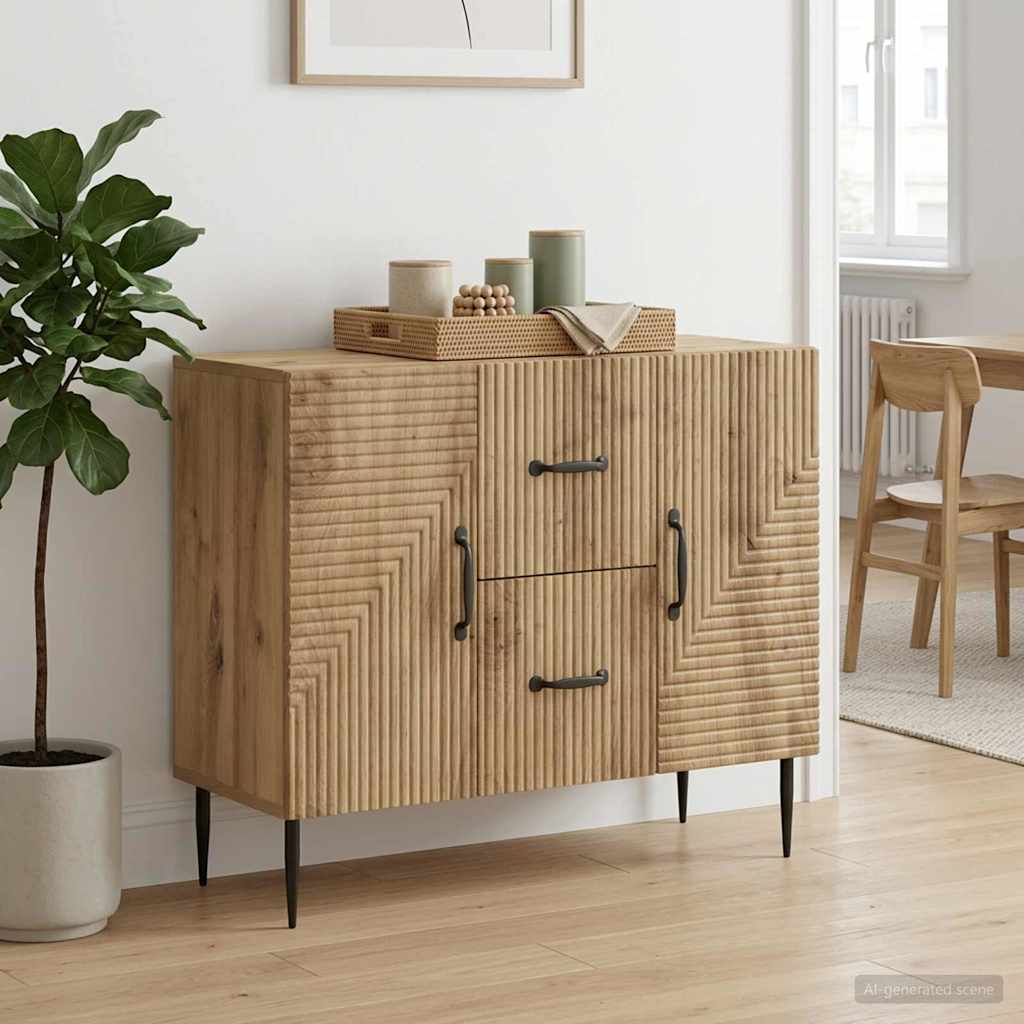 Sideboard Artisan Oak 89 x 34.5 x 60 cm Particle Board