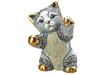 Figurka Ceramiczna Pasiasty Kot Ręcznie Malowana Kolekcjonerska Kotek