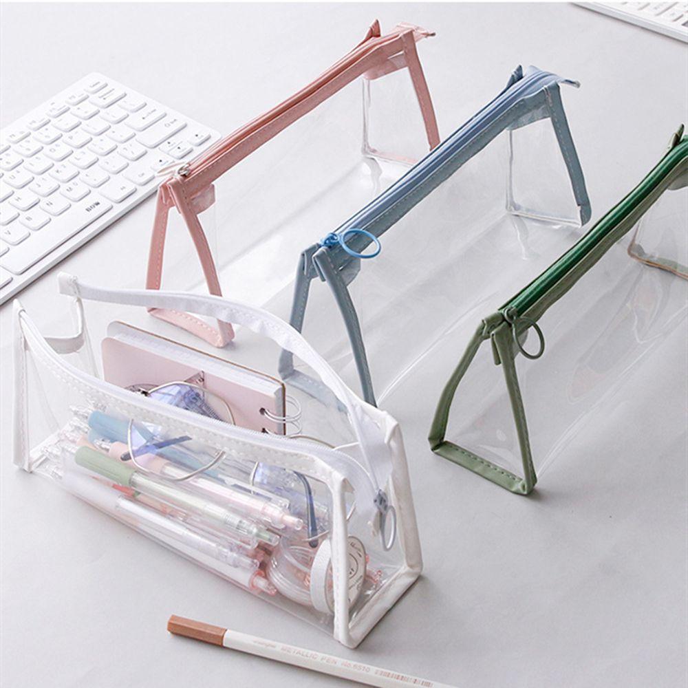 Organizer School Office Supply Zipper Pen Pouch Transparent Pencil Bag Storage Bag Pencil Case