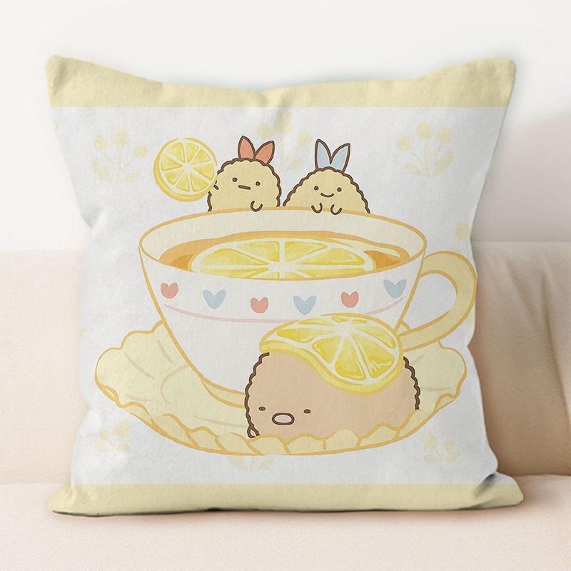 Милая наволочка для подушки Sumikko Gurashi 'Время чаепития', Милый чехол для подушки для домашнего декора