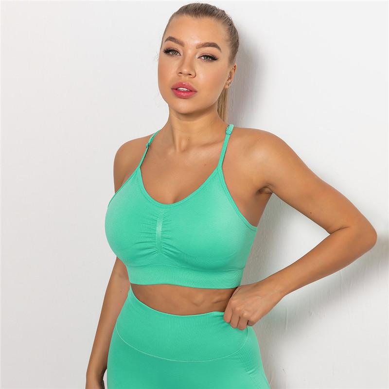 Nessaj Бюстгальтер для йоги, женский спортивный топ с эффектом пуш-ап, красивое нижнее белье для спортзала, дышащий быстросохнущий жилет для фитнеса