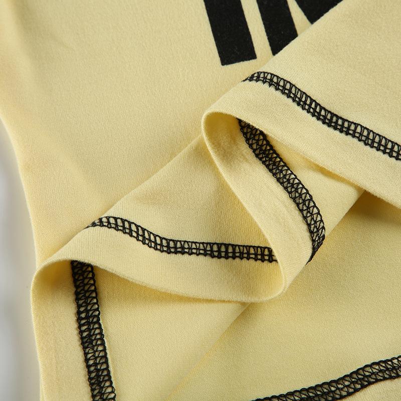 Европейский и американский осенне-зимний женский сексуальный топ-футболка с открытым плечом и принтом букв