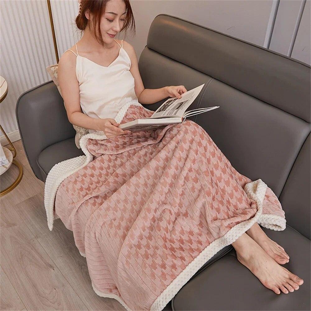 Утолщенное одеяло, мягкое покрывало, шаль, одеяла, портативный диван для сна, теплое постельное белье, одеяло, украшение для спальни, покрывало на кровать