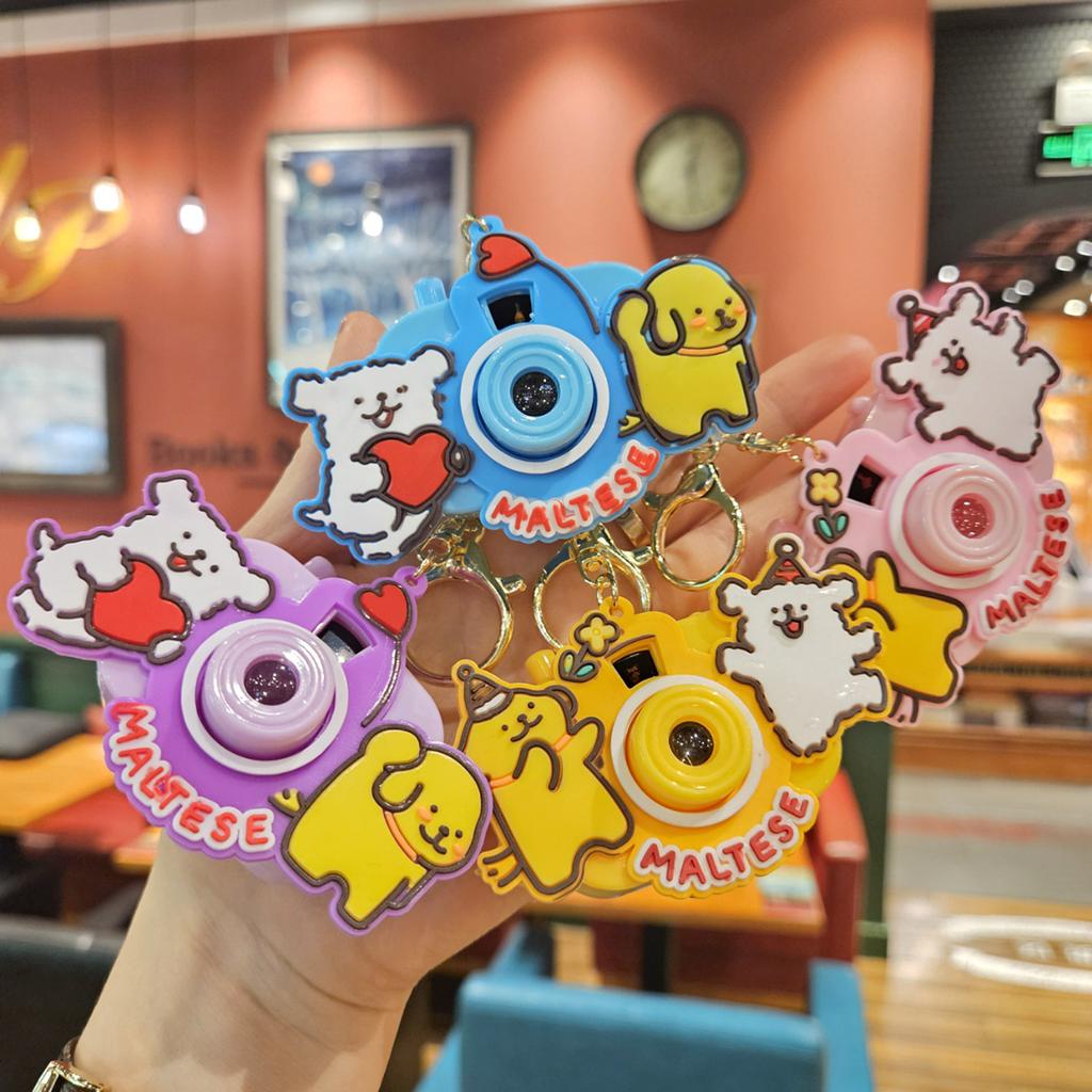 Милая мини-проекционная камера, мультяшный светящийся проекционный свет, женская сумка, брелок-подвеска