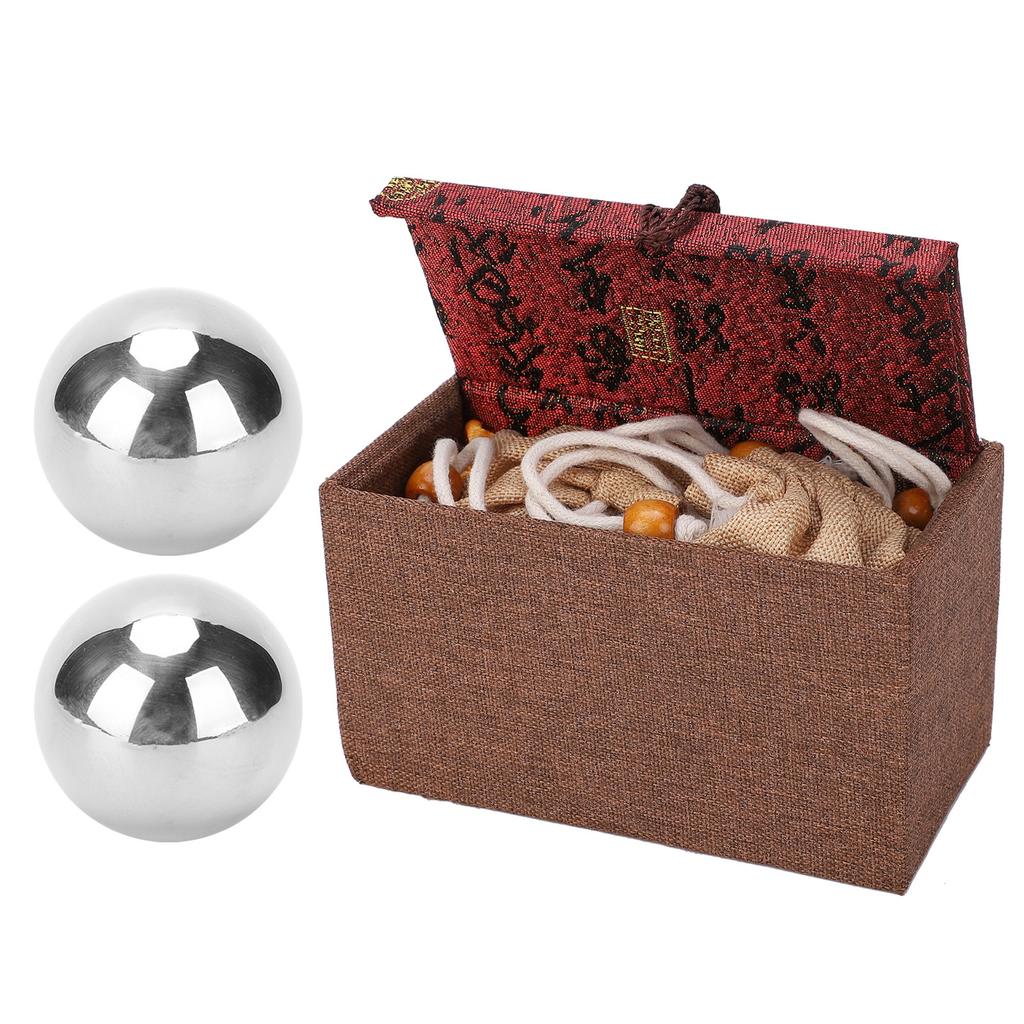 2 шт. ручной стальной шарик из твердой нержавеющей стали 304, реабилитационный тренажер для фитнеса, массажный инструмент, диаметр 50 мм