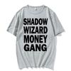 Joeyy Shadow Wizard Money Gang Футболки с принтом букв Смешная футболка с мемом Y2K Мужчины Женщины Харадзюку Хип-хоп Оверсайз Уличная футболка
